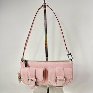 NEW Women’s Michael Kors Pink Denim Pochette Shoulder Bag